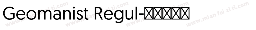 Geomanist Regul字体转换